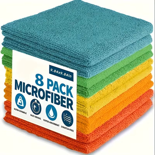 Mikrofiberdukar 8-pack för att hålla möbelytor fria från damm