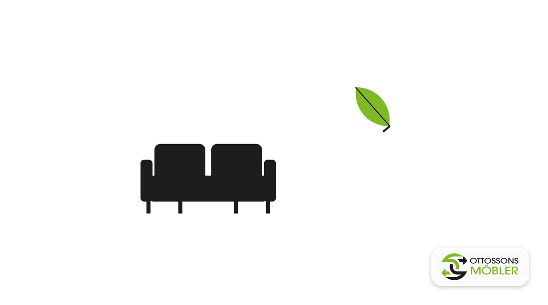 Soffa och löv – illustration till artikeln om skillnaden mellan retro, vintage och antikt
