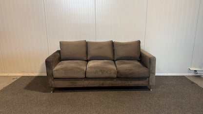 Begagnad tresitsig sammetsoffa från IKEA i mycket gott skick