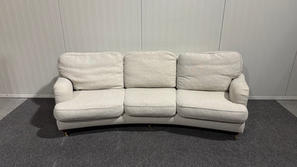 Beige Howard-soffa med nackstöd