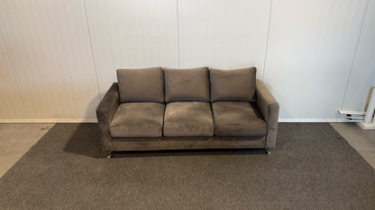 Begagnad tresitsig sammetsoffa från IKEA i mycket gott skick