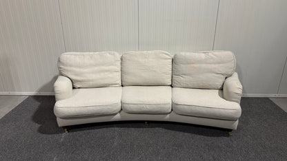 Beige Howard-soffa med nackstöd