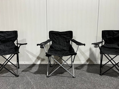 Svarta campingstolar