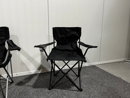 Svarta campingstolar