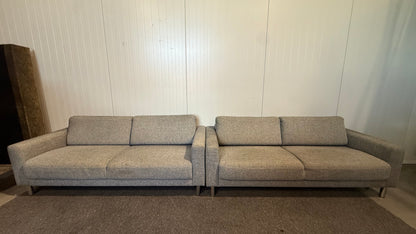 Begagnade grå IKEA tvåsitssoffor i gott skick