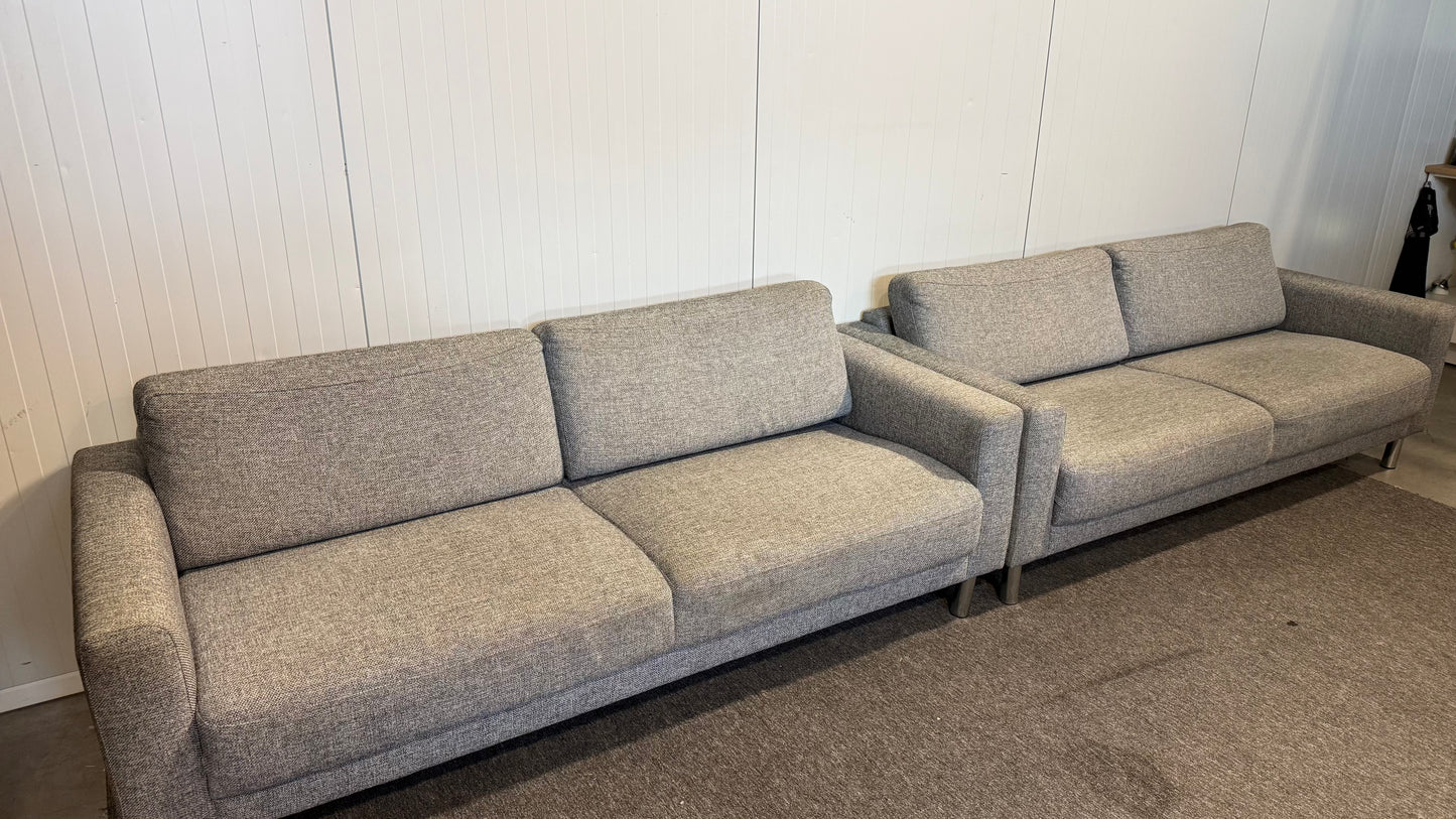 Begagnade grå IKEA tvåsitssoffor i gott skick