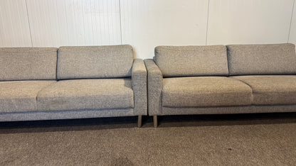 Begagnade grå IKEA tvåsitssoffor i gott skick