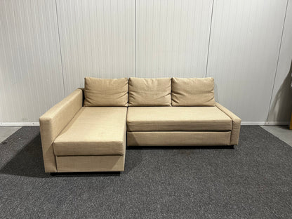 IKEA FRIHETEN bäddsoffa med schäslong i beige