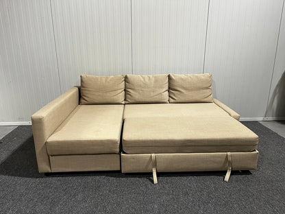 IKEA FRIHETEN bäddsoffa med schäslong i beige