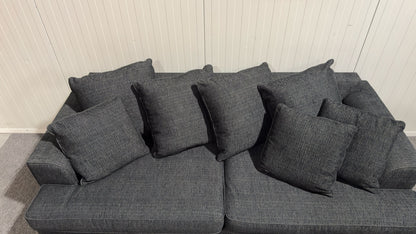 Begagnad svart tresits soffa