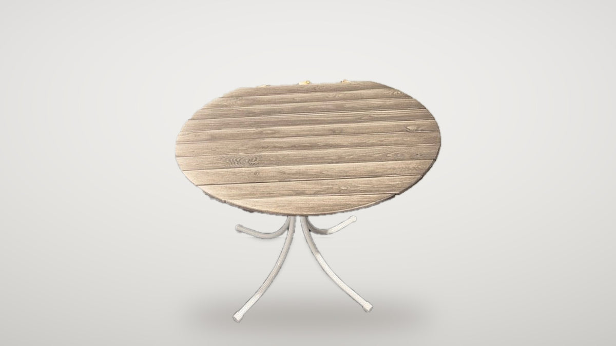 Begagnat utebord Venture Design i trälook, helhetsbild