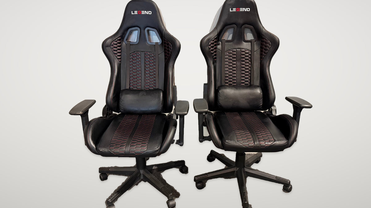 Begagnade gamingstolar med hjulbas, närmare framifrån
