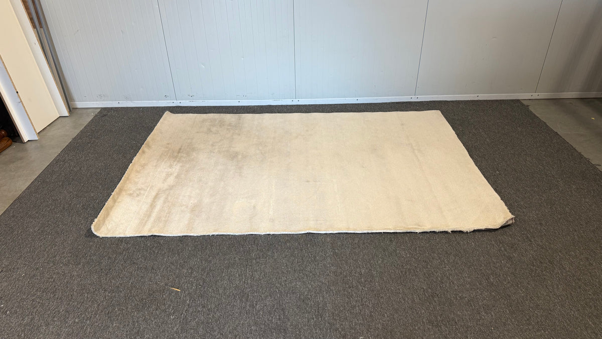 Begagnad vit matta närbild