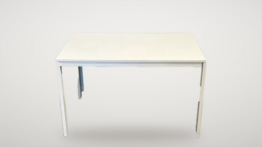 Begagnat vitt IKEA-bord med utfällbar skiva, ihopfällt