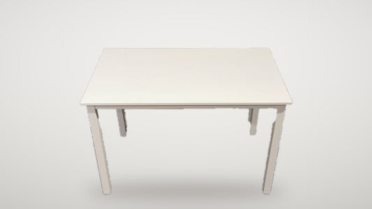 Begagnat vitt matbord Venture Design 120 cm i nyskick framifrån