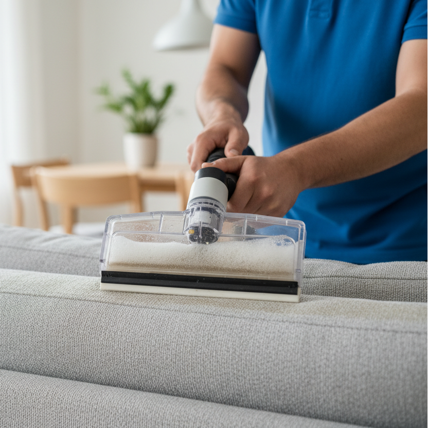 när munstycket är på soffan 