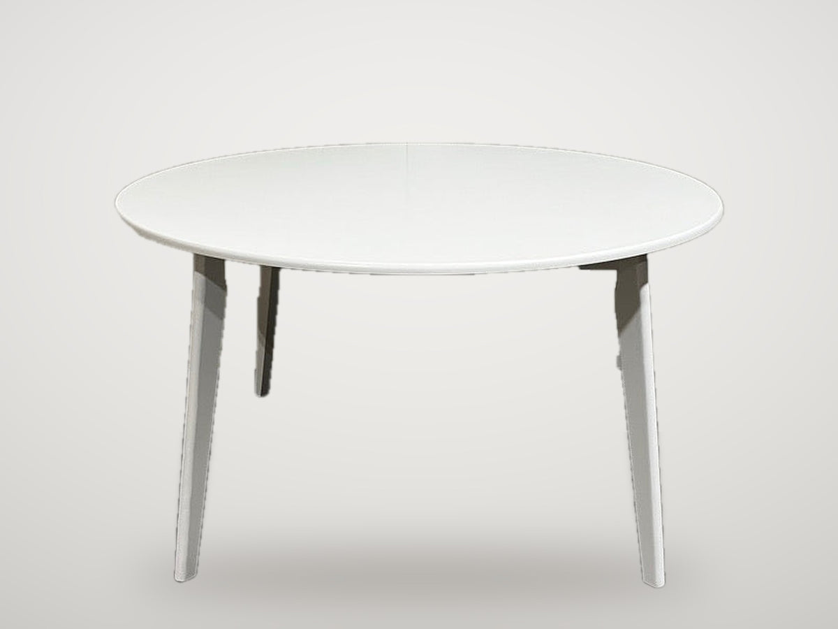 Runt vitt matbord Venture Design 140 cm, begagnat i nyskick, helhetsbild